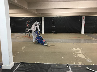 3 asbestos floor tile removal day 3